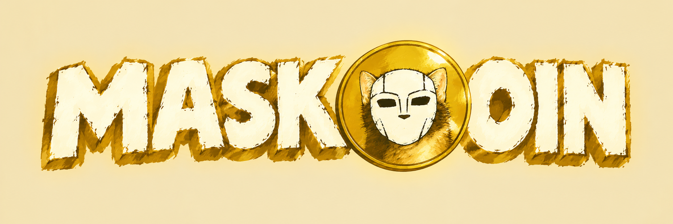 Maskcoin golden mask banner